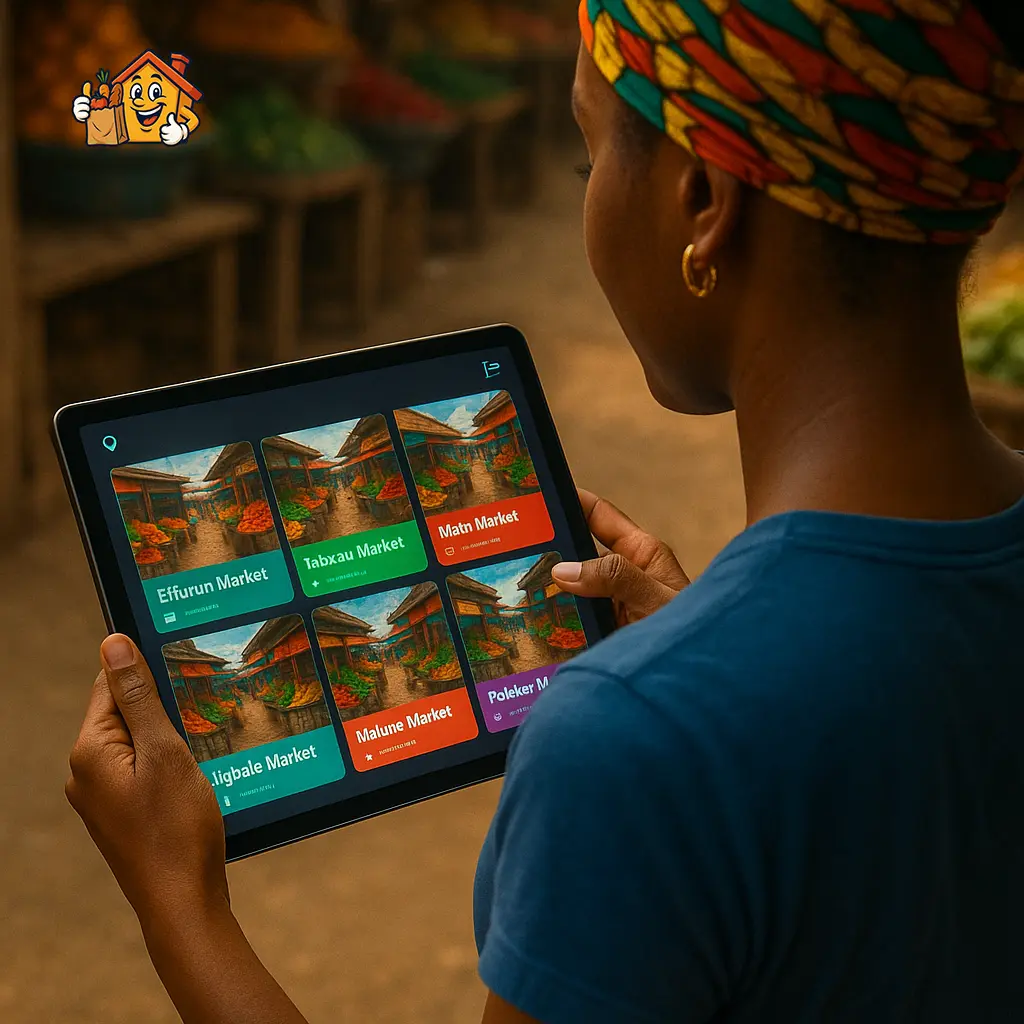 Shop from the market wey you sabi illustration